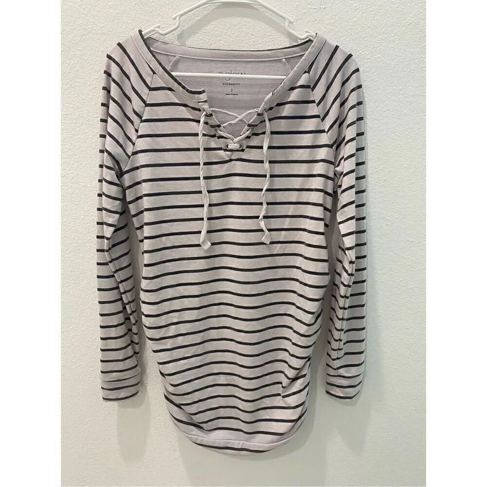 a:glow maternity lace up sweatshirt size small